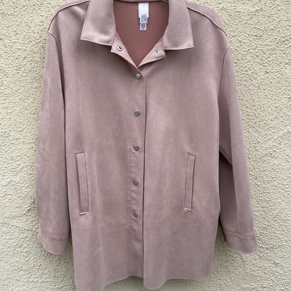 Faux Suede Top in Mauve/Pink - Washable XL - Picture 3 of 3